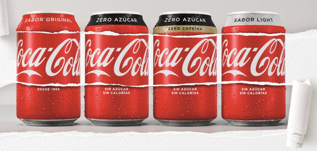flexibilidad del diseño de marca Coca-Cola